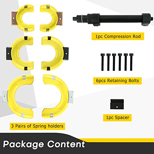 Acymner Interchangeable Fork Strut Macpherson Spring Compressor Kit Universal Coil Extractor Tool Set - Image 2