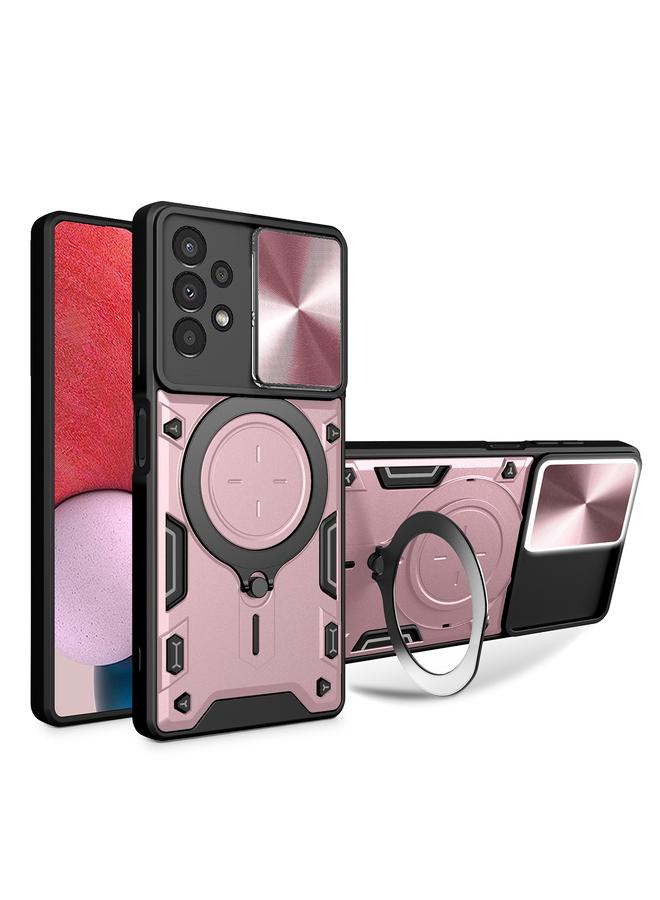 اس-توب جراب لهاتف Samsung Galaxy A13 4G CD Texture Camshield حامل مغناطيسي للهاتف - Image 1