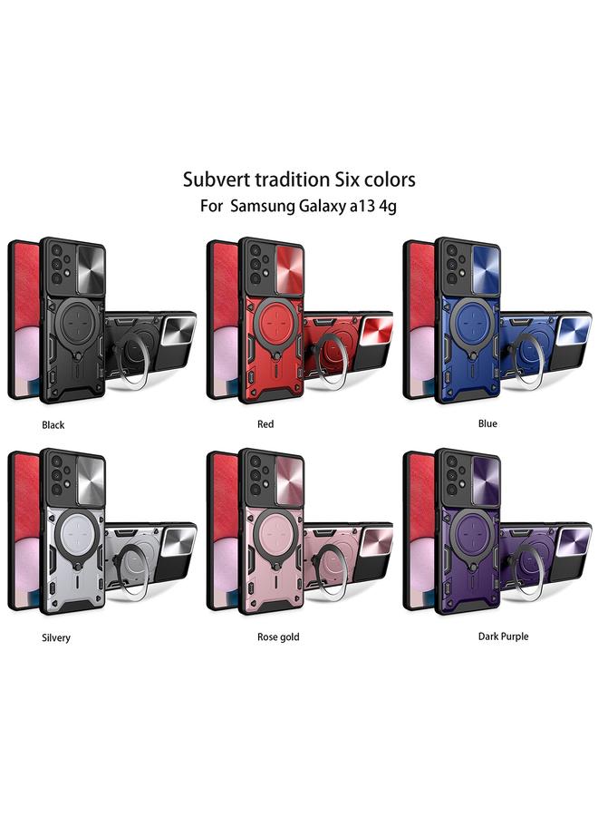 اس-توب جراب لهاتف Samsung Galaxy A13 4G CD Texture Camshield حامل مغناطيسي للهاتف - Image 2