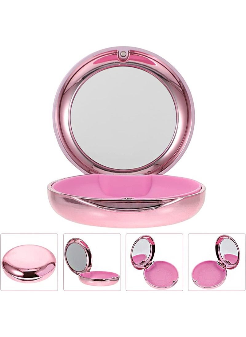 HaLunhi - Braces case with mirror, strong orthodontic retainer case aligner and retainer case with special magnetic closure 1 retainer case and 2 aligner removal hooks (pink plated) - Image 1