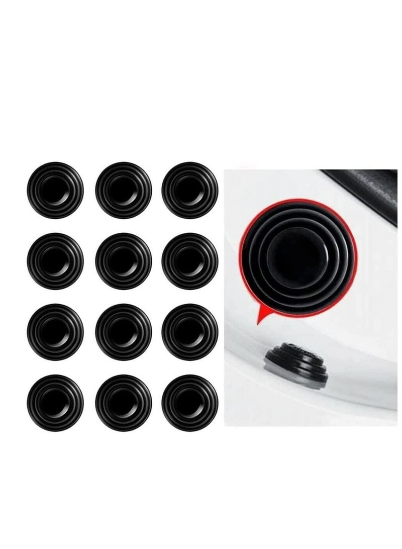 SYOSI 12PCS Car Door Shock Absorber Gasket,Car Door Protector Stickers,Buffer Bumper Cushion Car Door Shock Absorbing PVC Cushion Anti-Collision Gasket Car Accessories Decoration Sticke - Image 1