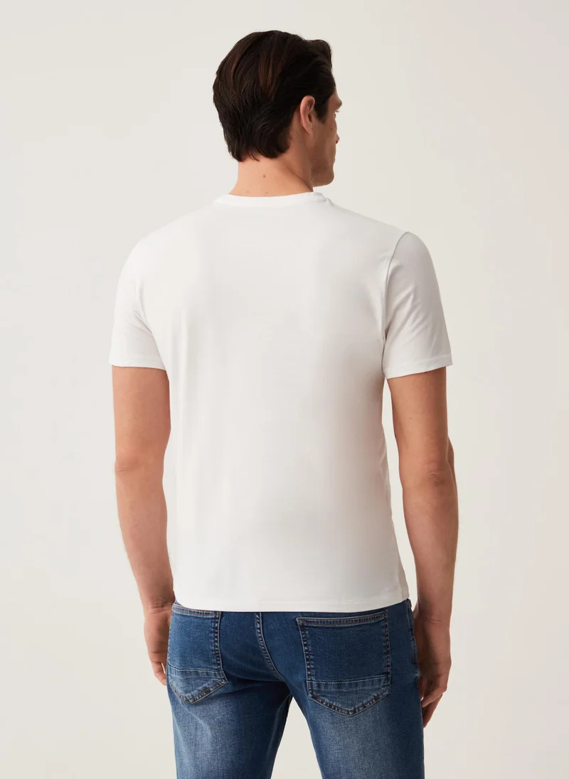 Ovs Stretch jersey T-shirt with round neck