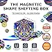 Shashibo Shape Shifting Box STEM Fidget Toy with Ultra Strong Magnets Sensory Puzzle Cube Transforms Into 100 Shapes Easter Basket Stuffers Gift for Kids Teens and Adults Technicolor - Image 4