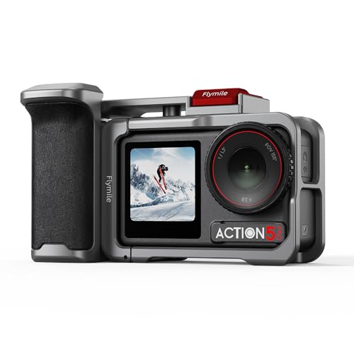 BRDRC Grip Kit for DJI Action 5 Pro 4 3 with Cage Handle Holder Bundle Expansion Mount with Shutter Button Quick Release Cold Shoe for DJI Osmo Action 5 Pro 4 3 Accessories - Image 1