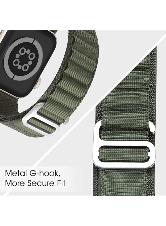 AWH Alpine Loop - Watch Band 49/45/44/42mm - Women & Men Nylon Sport Solo Loop Rugged Strap with G‑Hook for iWatch Utral Series 8/7/6/5/4/3/2/1/SE  - Image 2