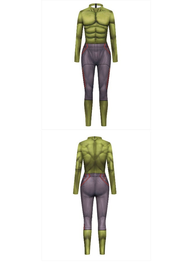 Digital Printing Green Cosplay Outfit Jumpsuit - Image 4