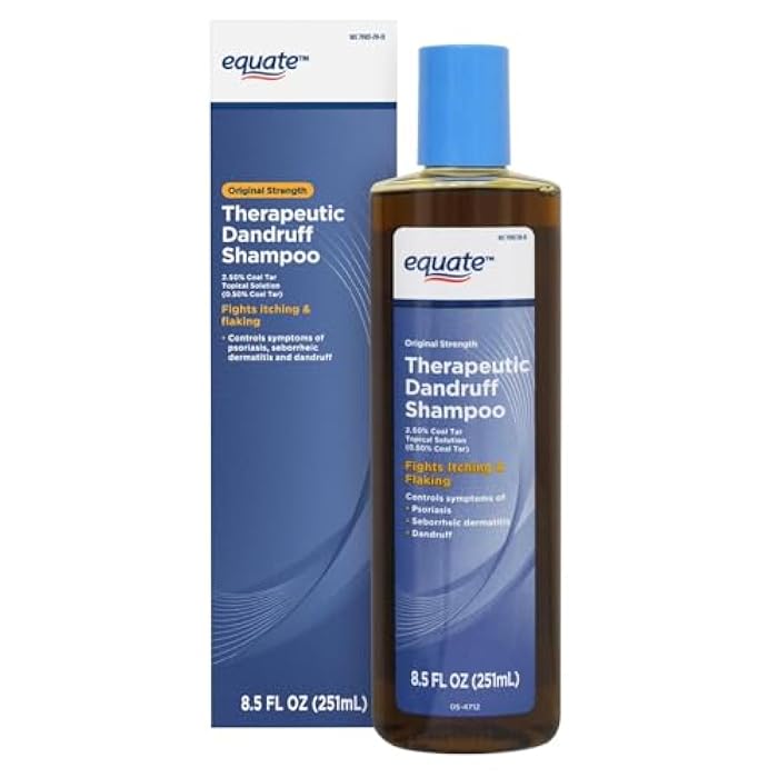 Equate Therapeutic Anti-Dandruff Shampoo with 1.0% Coal Tar for Scalp and Hair Care, 8.5 fl oz - Image 1