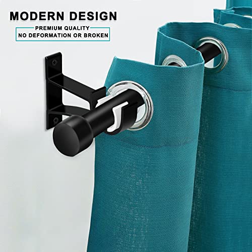 Gudui 6 Pack Curtain Rod Bracket, Heavy Duty Curtain Rod Holders Curtain Rod Hooks, Curtain Rod Brackets for Wall Drapery Rod Hangers Supports for 1 Inch Drape Rod, Black - Image 4