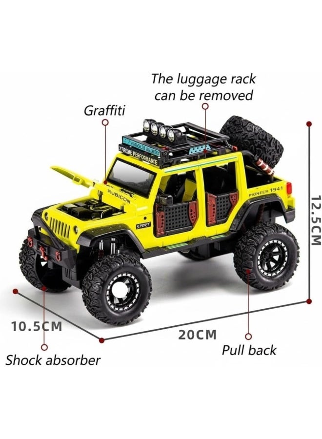 DAT Die-Cast Off-Road Jeep Pull-Back Toy Car – Opening Doors & Hood, Metal Body, 20 cm - Image 5