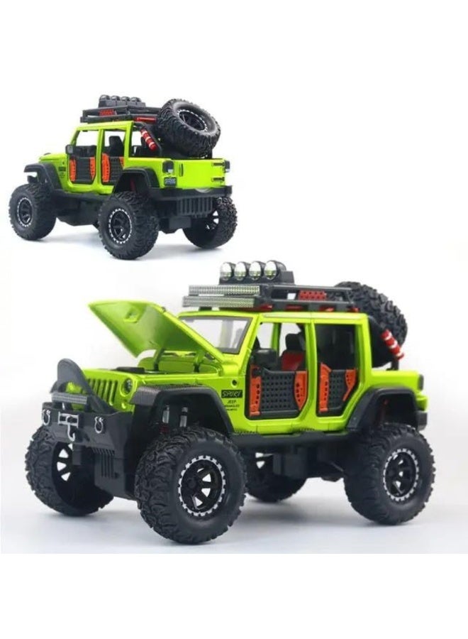 DAT Die-Cast Off-Road Jeep Pull-Back Toy Car – Opening Doors & Hood, Metal Body, 20 cm - Image 2