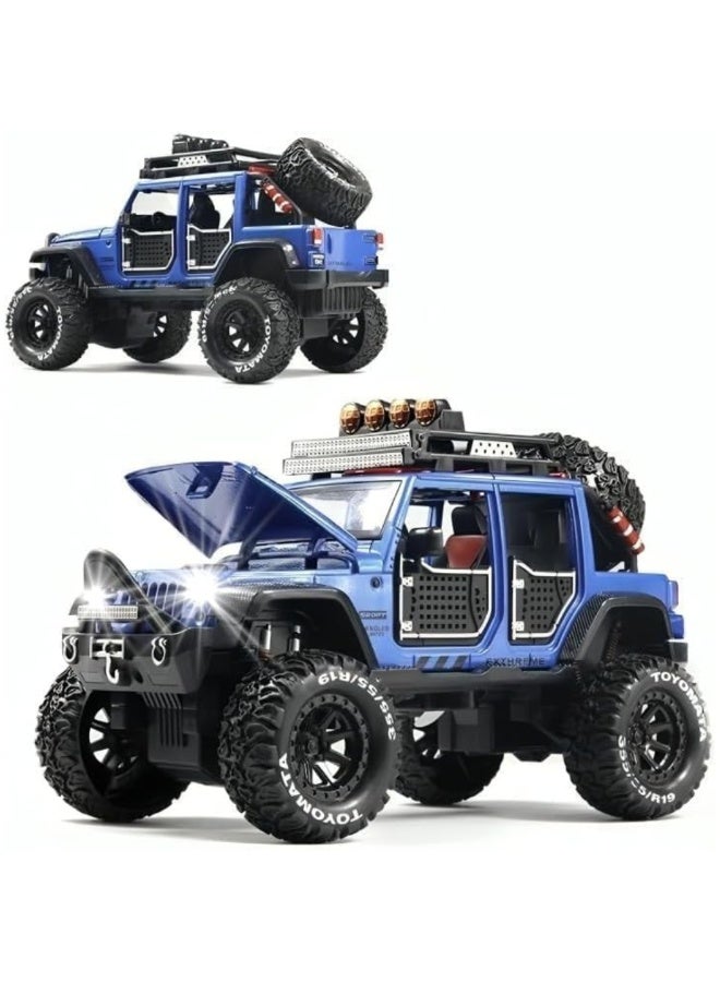 DAT Die-Cast Off-Road Jeep Pull-Back Toy Car – Opening Doors & Hood, Metal Body, 20 cm - Image 1