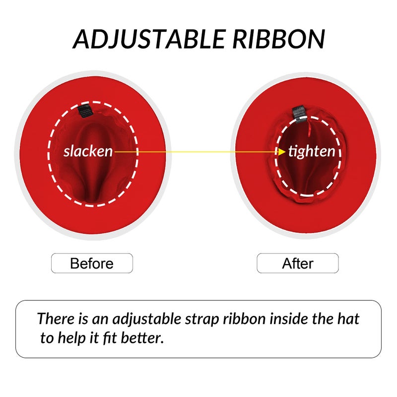 KUJUHA Women Men Wide Brim Fedora Hat - Image 4