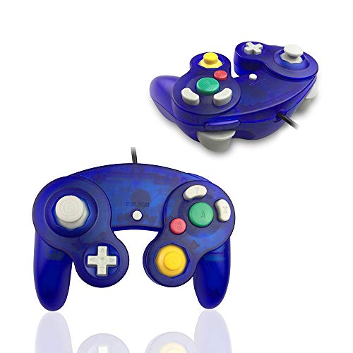 Reiso Gamecube Controller, 2 Pack NGC Classic Wired Controller for Wii Game cube Console (Clear Red and Clear Blue) - Image 3