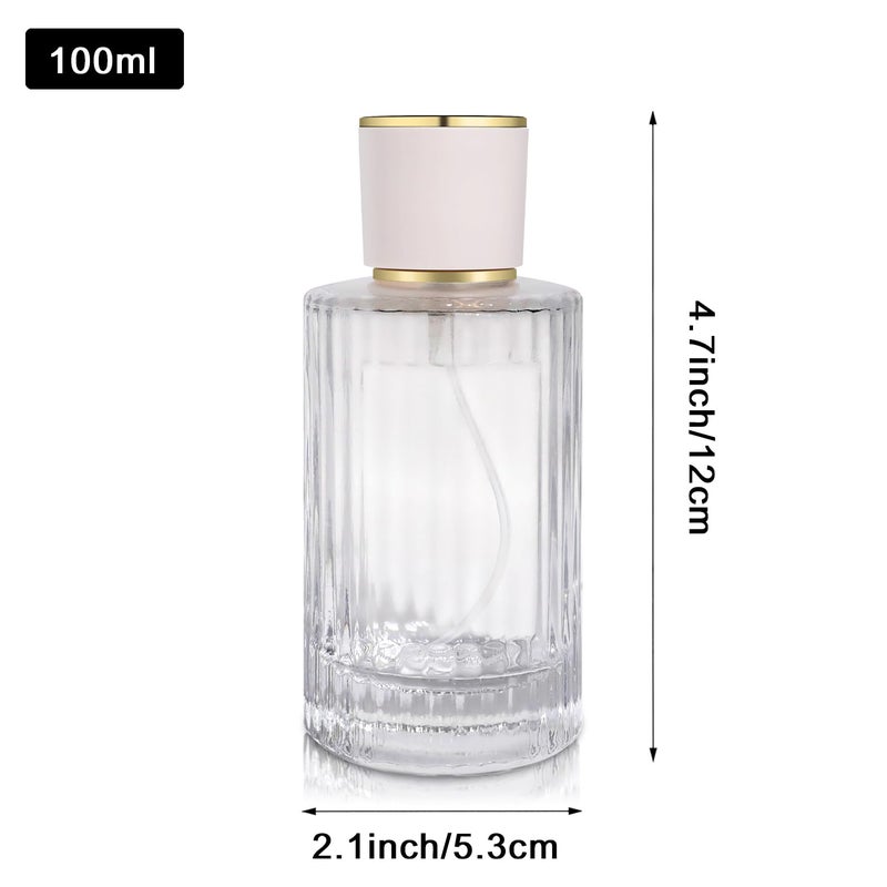 زجاجة رذاذية سعة 100 مل / 3.4 أونصة، مزهر رذاذ عطر، زجاجة عطر فارغة قابلة لإعادة التعبئة مع 3 أنواع من أجهزة صرف العطور (دائرية سعة 100 مل) - Image 4