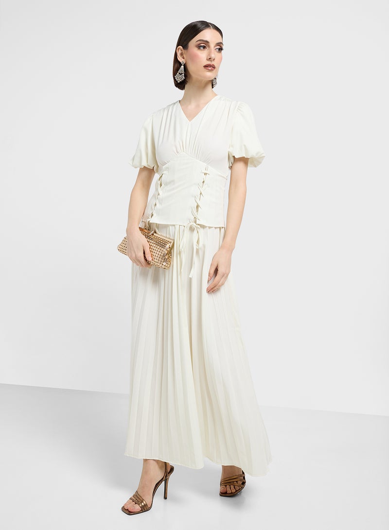 ELLA Pleated Maxi Dress - Image 1