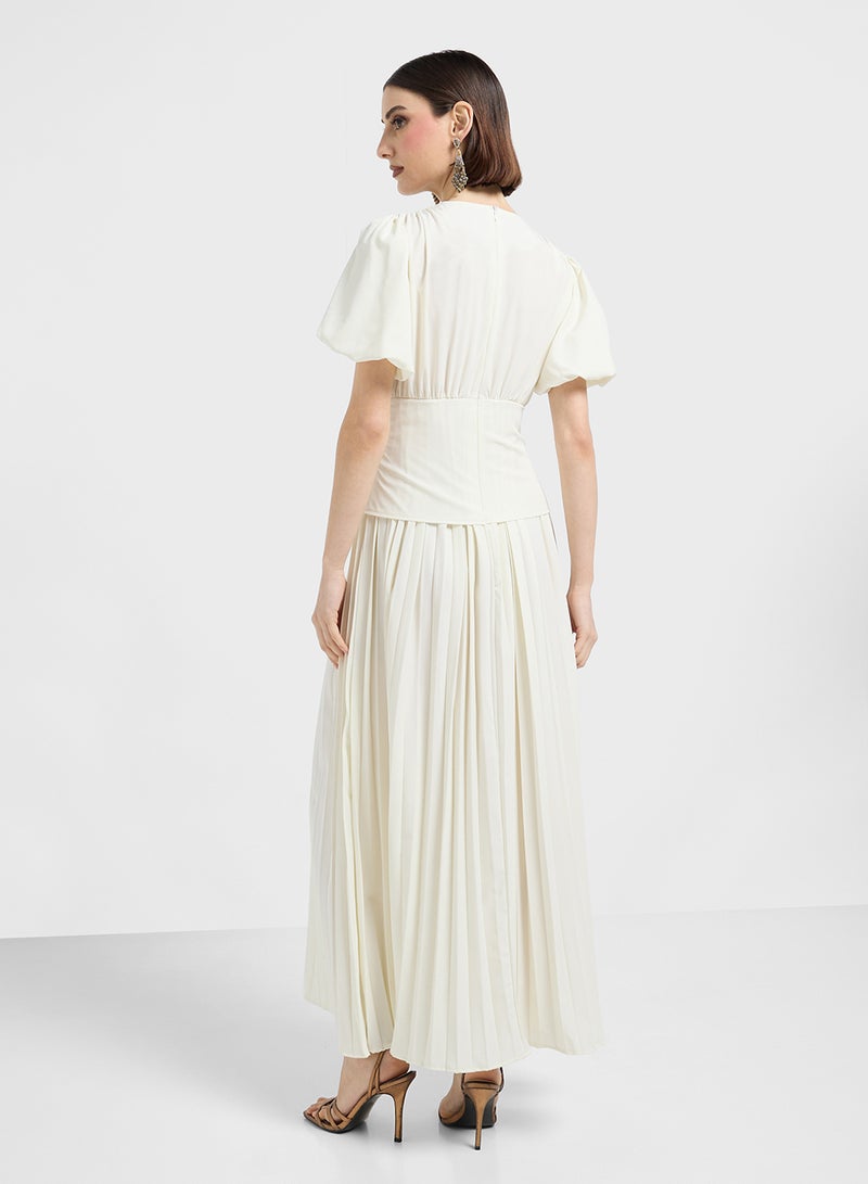 ELLA Pleated Maxi Dress - Image 2