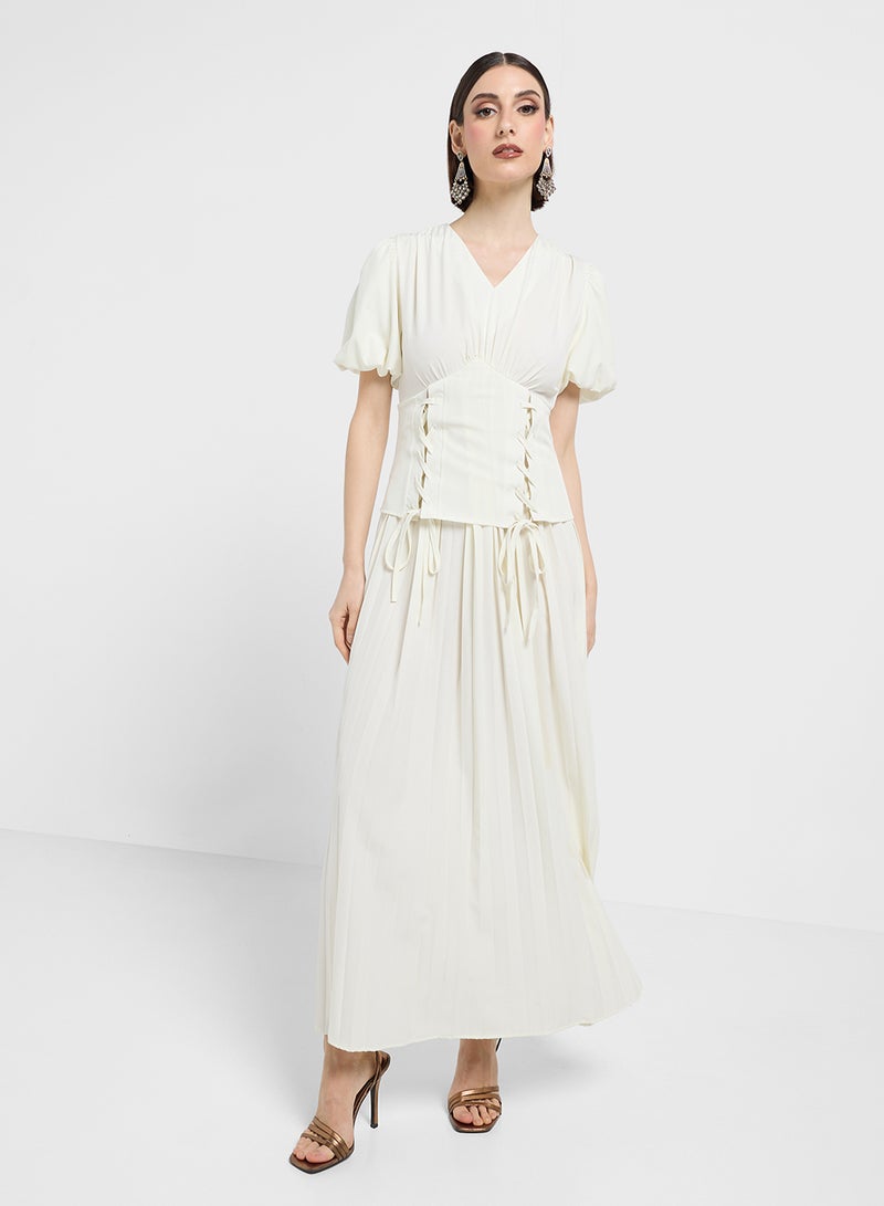 ELLA Pleated Maxi Dress - Image 4