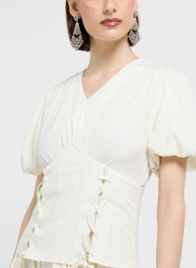 ELLA Pleated Maxi Dress - Image 3