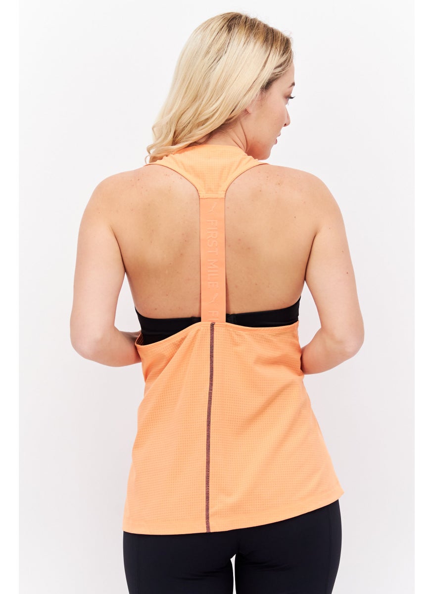 PUMA Women Sportswear Fit Running Sleeveless Tank Top, Coral  - Image 3