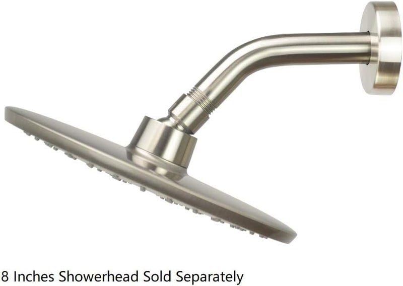 Purelux Shower Arm 6 Inch Universal Replacement Water Outlet PJ0602 Made of Stainless Steel, Brushed Nickel, Shower Arm and Flange Included - Image 5