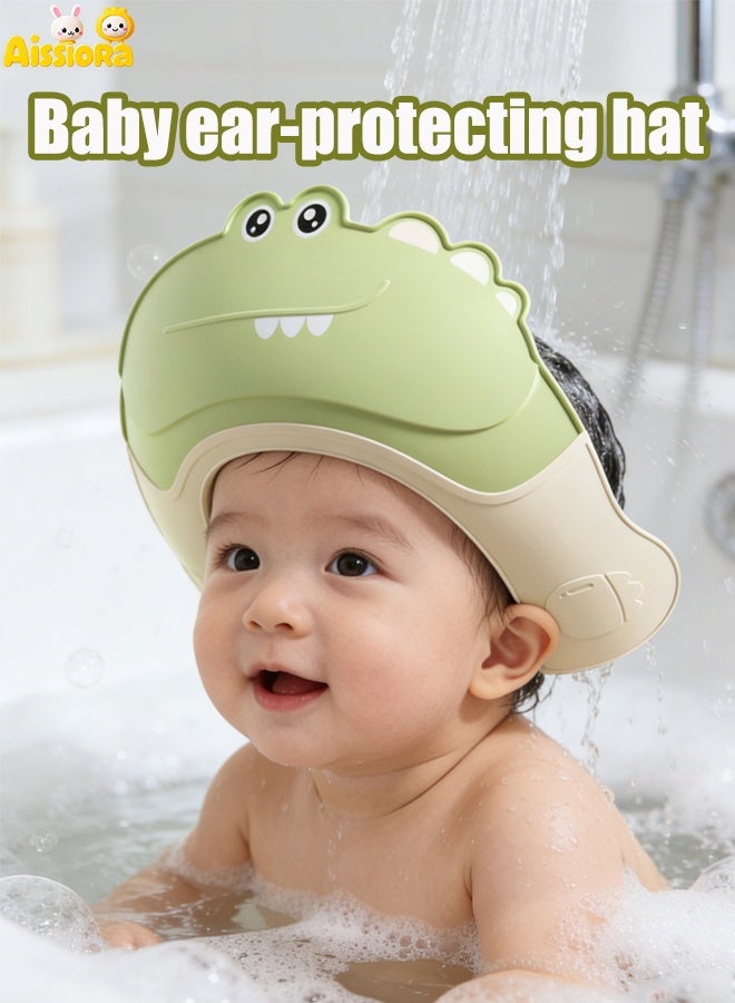 Aissiora Baby Bath Protective Soft Cap Baby shower caps Baby ear protection shampoo cap Children's shower caps with ear protection The girth is adjustable - Image 1