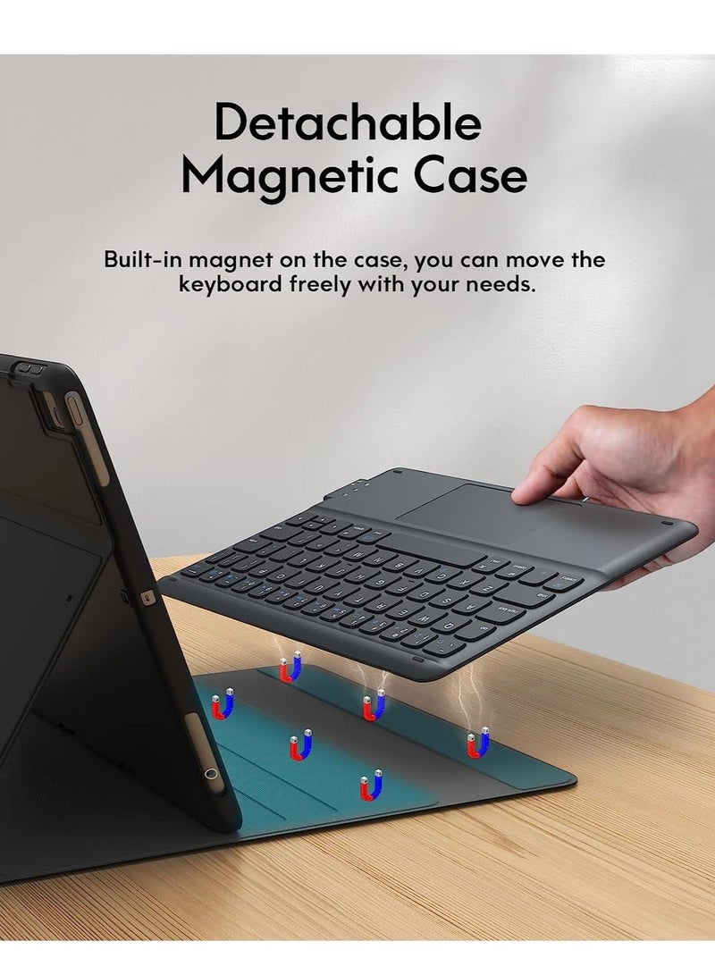 Raxoom ELTERAZONE iPad Keyboard 9th Generation, Keyboard for iPad 8th Generation/7th Gen 10.2 Inch, Smart Trackpad, Wireless with Pencil Holder, Flip Stand Keyboard Case for iPad 9th/8th/7th Gen 10.2â€, Black - Image 3