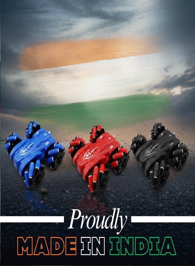 Popsugar Remote Control Drift Stunt Car 4WD | 360° Rotating | Dual Sided Climbing | High-Speed Tumbling | Rechargeable Stunt Car | C-Type Charging | Remote Control Car for Kids | Made in India. - Image 3