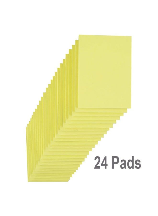 Kozerite (24 Pads) Sticky Notes 3x3 in Yellow, Strong Adhesive, Clean Removal, Recyclable, Self-Stick Pads, Easy to Post for Home, Office, Notebook - Image 2