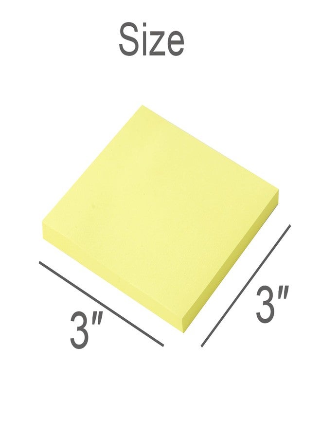 Kozerite (24 Pads) Sticky Notes 3x3 in Yellow, Strong Adhesive, Clean Removal, Recyclable, Self-Stick Pads, Easy to Post for Home, Office, Notebook - Image 3