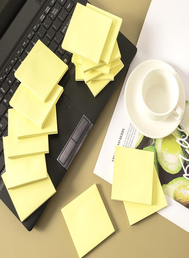 Kozerite (24 Pads) Sticky Notes 3x3 in Yellow, Strong Adhesive, Clean Removal, Recyclable, Self-Stick Pads, Easy to Post for Home, Office, Notebook - Image 5
