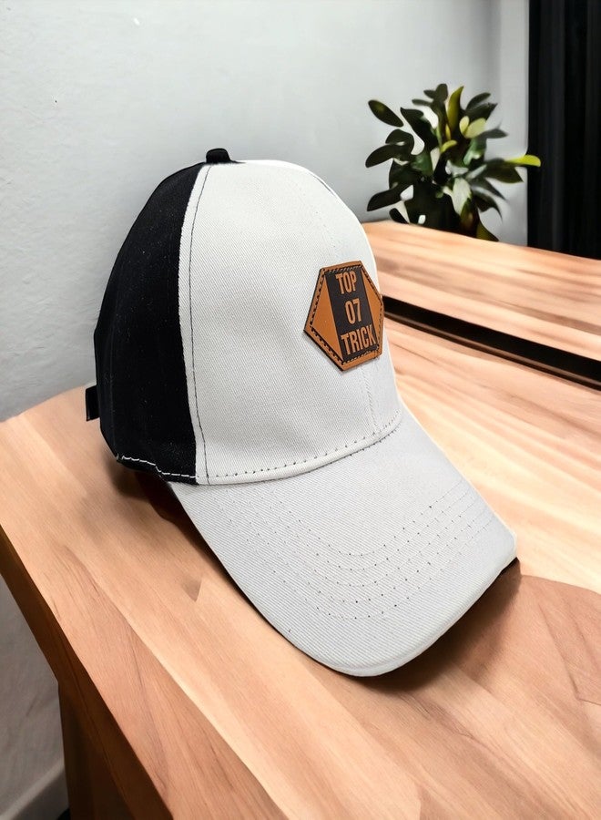 TOP TRICK Cotton Adjustable Unisex Cap for Men and Women Freesize Baseball Caps (Pack of 1) White - Image 4