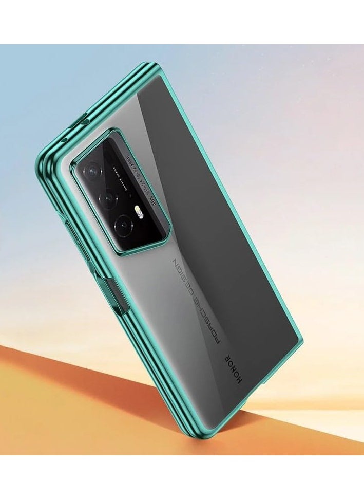Case Compatible with Honor Magic V2 RSR Porsche Design 5G, Ultra Thin Plating Phone Case Hard PC Clear Camera Protection Back Cover Shell for Honor Magic V2 RSR