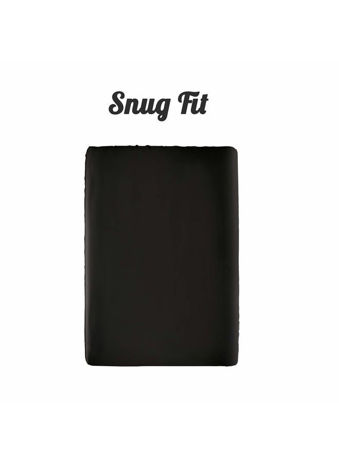 Pro Goleem Satin Pack n Play Playard Sheet Great for Baby Hair Soft Silk Feeling 27x39 Inch Fitted Portable Mini Crib Sheet Playard Mattress Cover Unisex Black Gift for Boys and Girls - Image 5