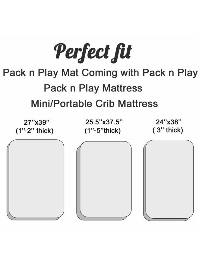 Pro Goleem Satin Pack n Play Playard Sheet Great for Baby Hair Soft Silk Feeling 27x39 Inch Fitted Portable Mini Crib Sheet Playard Mattress Cover Unisex Black Gift for Boys and Girls - Image 4