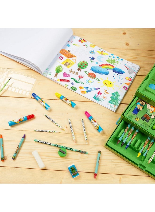 MINECRAFT Minecraft Art Set for Kids, Coloring and Drawing Kit with over 40 Art Supplies, Ideal for Arts & Crafts Time, Safe and Premium Drawing Supplies, Awesome Kids Gifts for All Occasions  - Image 3