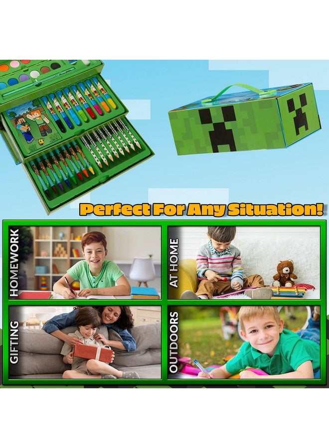 MINECRAFT Minecraft Art Set for Kids, Coloring and Drawing Kit with over 40 Art Supplies, Ideal for Arts & Crafts Time, Safe and Premium Drawing Supplies, Awesome Kids Gifts for All Occasions  - Image 5