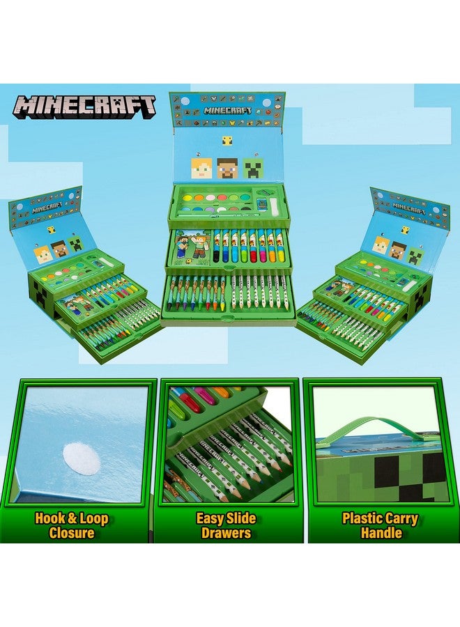 MINECRAFT Minecraft Art Set for Kids, Coloring and Drawing Kit with over 40 Art Supplies, Ideal for Arts & Crafts Time, Safe and Premium Drawing Supplies, Awesome Kids Gifts for All Occasions  - Image 4