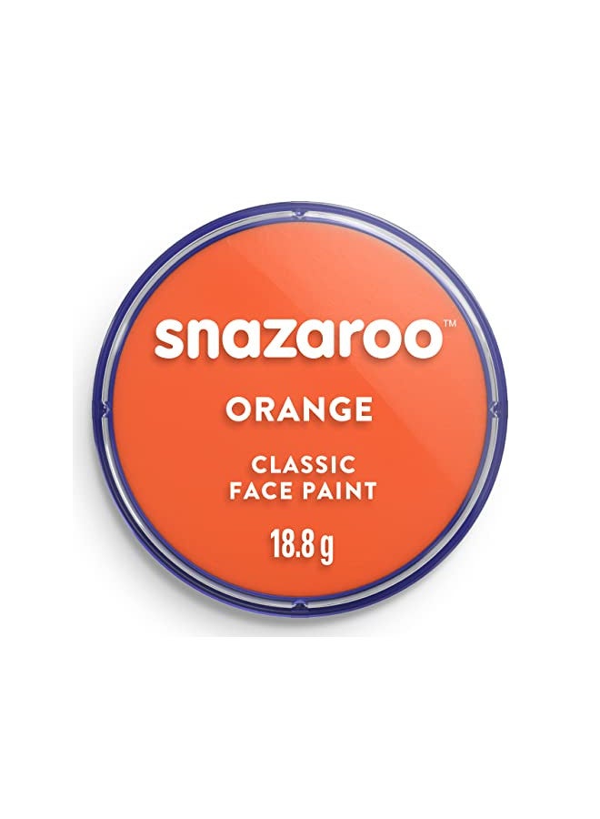 Snazaroo طلاء وجه وجسم سنزارو الكلاسيكي، 18.8 جرام (0.66 أونصة) وعاء، برتقالي - Image 1