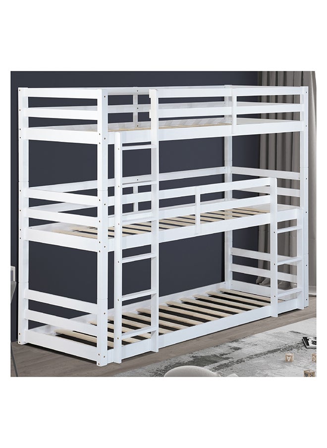 Home Box Vanilla Single Triple Bunk Bed 210 x 193 x 106.3 cm  - Image 3