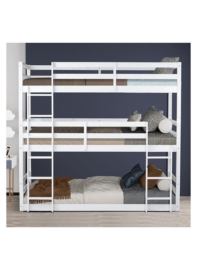 Home Box Vanilla Single Triple Bunk Bed 210 x 193 x 106.3 cm  - Image 2
