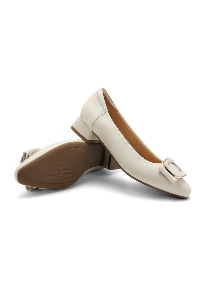 Belle Elegant Fashion Flat Shoes For Women, Versatile Lady's Flats A6z1daq4, Beige, Size 39 - Image 5