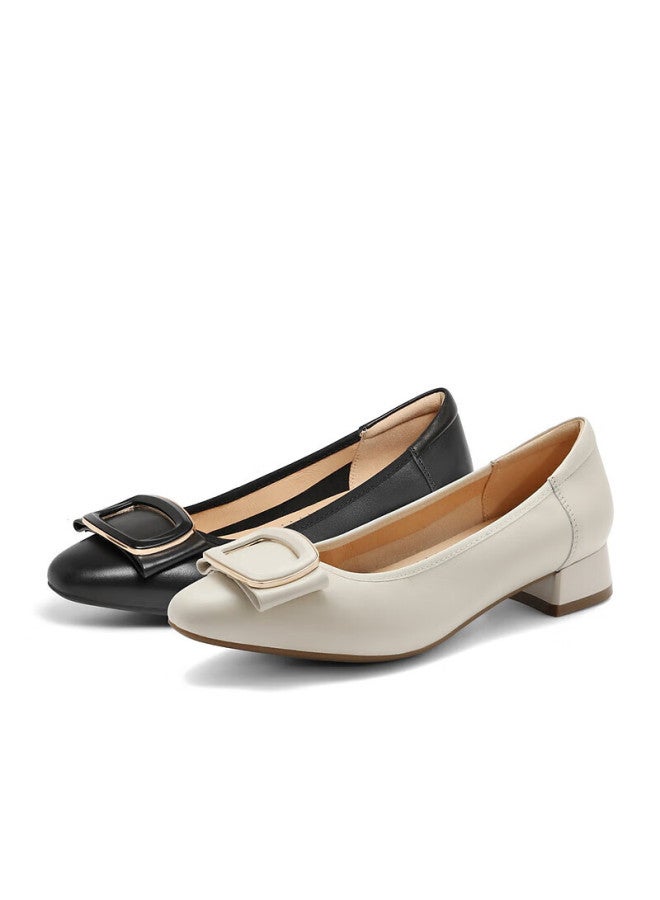 Belle Elegant Fashion Flat Shoes For Women, Versatile Lady's Flats A6z1daq4, Beige, Size 39 - Image 4