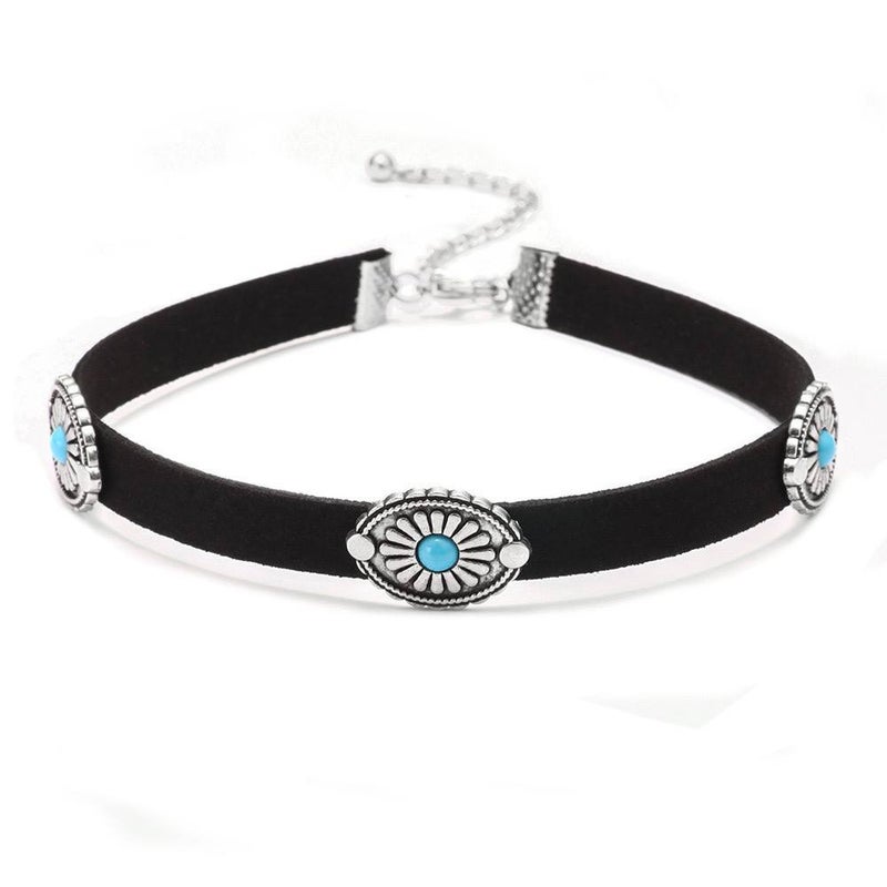 Black Leather Neck Choker - Image 1