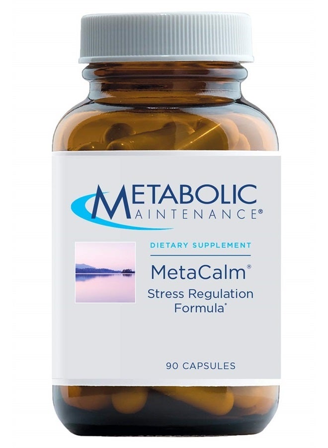 Metabolic Maintenance MetaCalm - Stress Regulation Formula with Methylated Folate, Magnesium Glycinate, GABA, 5-HTP, L-Theanine - Vitamin B6 Mood Support & Relaxation Support Calm Pills (90 Capsules) - Image 1