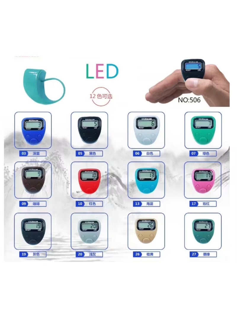 خاتم تسبيح صباع SXH5136 – مضيء وأنيق للذكر والدعاء