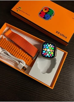 Generic X9 Ultra Smart Watch Waterproof Wireless Charger (Orange)  - Image 5