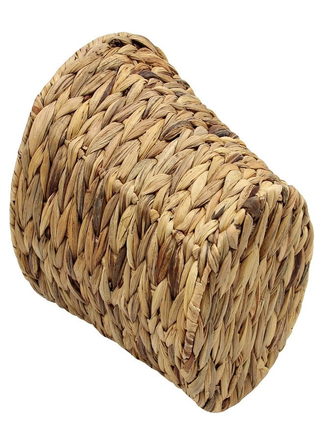 Casaphoria Round Water Hyacinth Garbage Baskets for Storage Natural Woven Hyacinth Laundry Rubbish Basket Durable Circular Waste Baskets Home Beautiful Decoration Storageworks Recycling Bin - Image 2