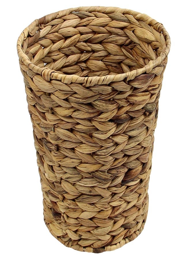 Casaphoria Round Water Hyacinth Garbage Baskets for Storage Natural Woven Hyacinth Laundry Rubbish Basket Durable Circular Waste Baskets Home Beautiful Decoration Storageworks Recycling Bin - Image 1