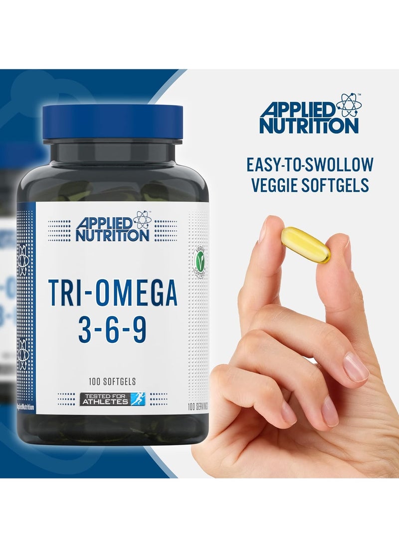 Applied Nutrition Applied Nutrition Tri-Omega 3-6-9 -100 Softgels  - Image 2