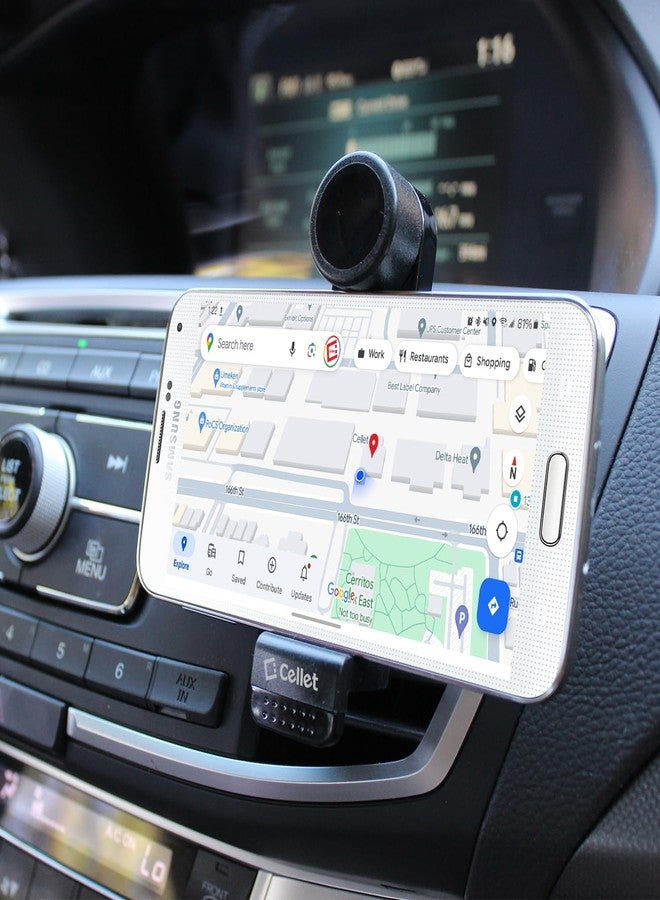 cellet Universal Cell Phone Holder, Car Air Vent Phone Mount, Compatible for iPhone 14 Pro Max Plus 13 12 SE Galaxy Z Fold, Z Flip S22 S21 S20, Google Pixel Moto for Easy Mount and Carry - Image 3